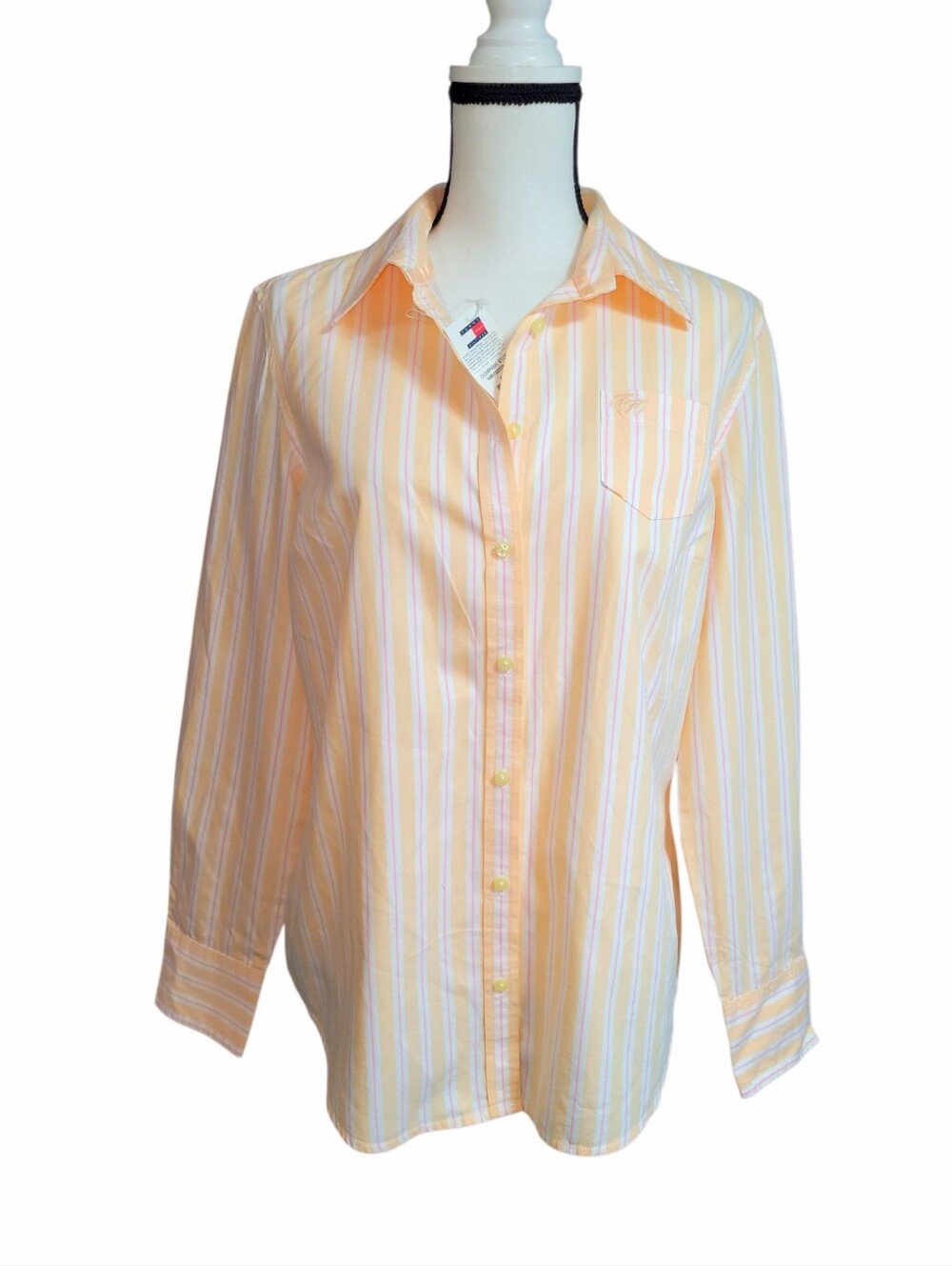 (NWT) Tommy Hilfiger Embroidered Logo Poplin Shirt